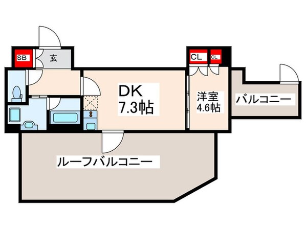 ﾌﾟﾗｳﾄﾞﾌﾗｯﾄ西日暮里ﾃﾞｨｱｰｼﾞｭの物件間取画像